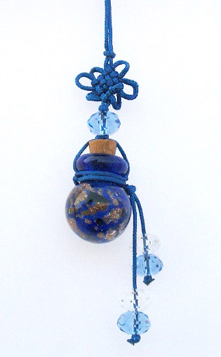 Murano Glass Perfume Cellphone Strap Dark Blue