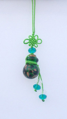 Murano Glass Perfume Cellphone Strap Green