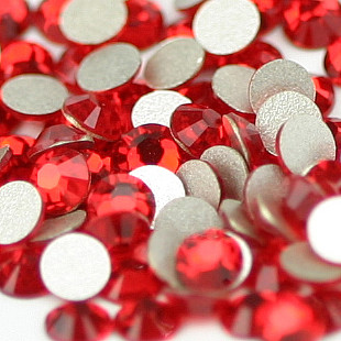 2MM Red Flat Bottom Crystal Trade Diamond (Sold in per package of 1500pcs)