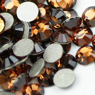 2.5MM Coffee Flat Bottom Crystal Trade Diamond (Sold in per package of  1500pcs)