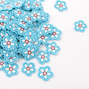 9MM Light Blue FIMO Flower Flakes (Sold in per package of 1200pcs)