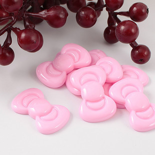 17x27MM Pink Resin Bowknot (Sold in per package of 60pcs)