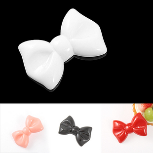 19x43MM White Resin Bowknot (Sold in per package of 40pcs,assorted colors)