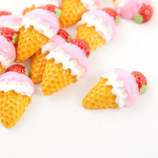 12x20MM Resin Strawberry Cone (Sold in per package of 60pcs)