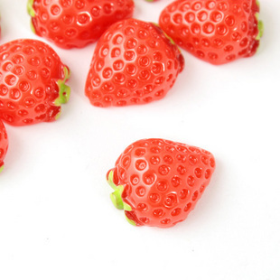 15x18MM Resin Strawberry(Sold in per package of 40pcs)