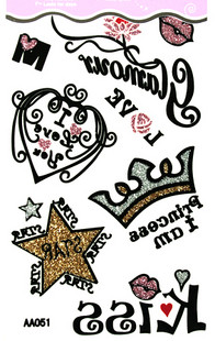 Tattoo Sticker Crown (Sold in per package of 30pcs)