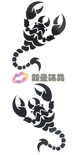 Tattoo Sticker Scorpion (Sold in per package of 60pcs)