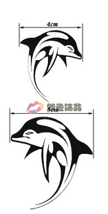 Tattoo Sticker Dolphin (Sold in per package of 50pcs)