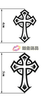 Tattoo Sticker Cross (Sold in per package of 60pcs)