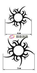 Tattoo Sticker Sun (Sold in per package of 60pcs)
