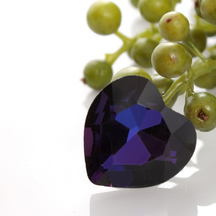 Purple Heart Shape Diamond(Sold in per package of 10pcs)