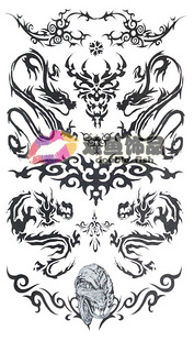 Tattoo Sticker Dragon (Sold in per package of 30pcs)