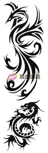 Tattoo Sticker Dragon And Phoenix (Sold in per package of 40pcs)
