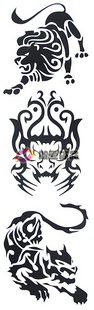 Tattoo Sticker Lion (Sold in per package of 40pcs)