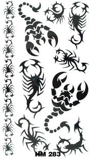 Tattoo Sticker Scorpion (Sold in per package of 40pcs)
