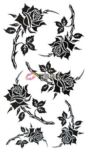 Tattoo Sticker Rose (Sold in per package of 30pcs)