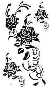 Tattoo Sticker Rose (Sold in per package of 40pcs)