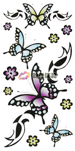 Tattoo Sticker Dancing Butterfly (Sold in per package of 40pcs)