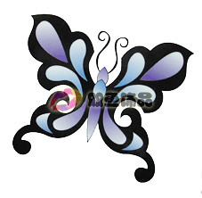 Tattoo Sticker Butterfly Purple (Sold in per package of 80pcs)