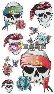 Tattoo Sticker Skull (Sold in per package of 30pcs)