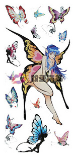 Tattoo Sticker Angel Butterfly (Sold in per package of 40pcs)