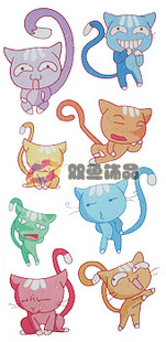 Tattoo Sticker Lovely Cat (Sold in per package of 40pcs)