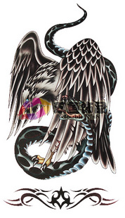 Tattoo Sticker Snake Eagle (Sold in per package of 30pcs)