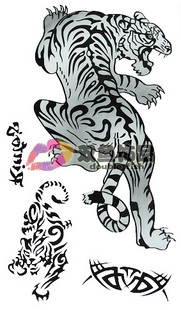 Tattoo Sticker Tiger (Sold in per package of 30pcs)