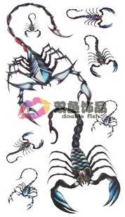 Tattoo Sticker Scorpion (Sold in per package of 30pcs)