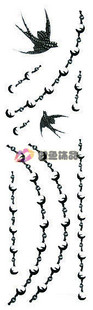 Tattoo Sticker Swallow (Sold in per package of 40pcs)