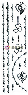 Tattoo Sticker Heart Necklace (Sold in per package of 40pcs)