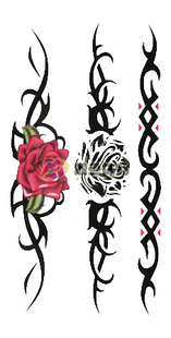 Tattoo Sticker Rose (Sold in per package of 50pcs)