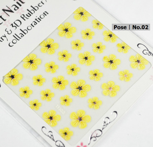 Dried Flower Nail Stickers (Sold in per package of 100pcs,assorted)