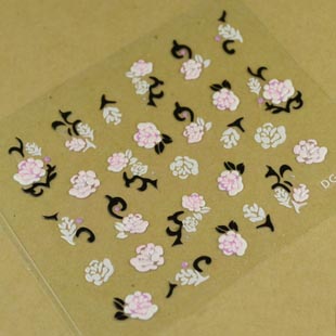 Mini Rose Nail Stickers (Sold in per package of 100pcs,assorted)
