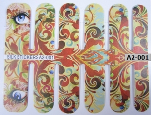 Silk Printing Nail Stickers (Sold in per package of 15pcs,assorted)