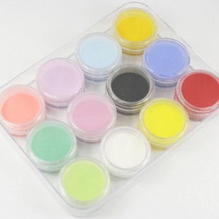 12 Colors Nail Art Dust Powder