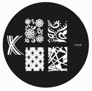 Round Nail Art Image Stamping Plate (Sold in per package of 18pcs,assorted)