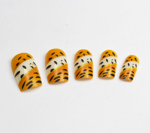 Tiger Stripe Nail Tips (Sold in per package of 12pcs)