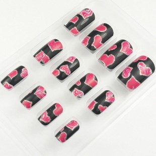 Love Heart Nail Tips (Sold in per package of 12pcs)