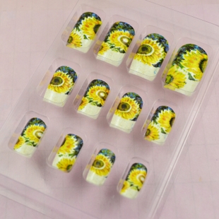 Sunflower Nail Tips (Sold in per package of 12pcs)