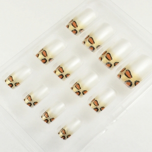 Pearl Leopard Nail Tips (Sold in per package of 12pcs)