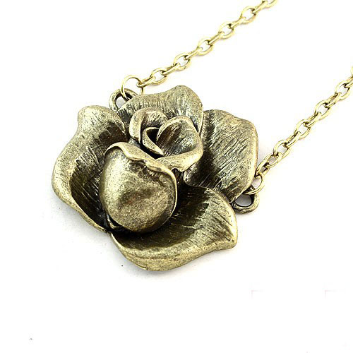 Retro Necklace Rose (Sold in per package of 20pcs,assorted colors)