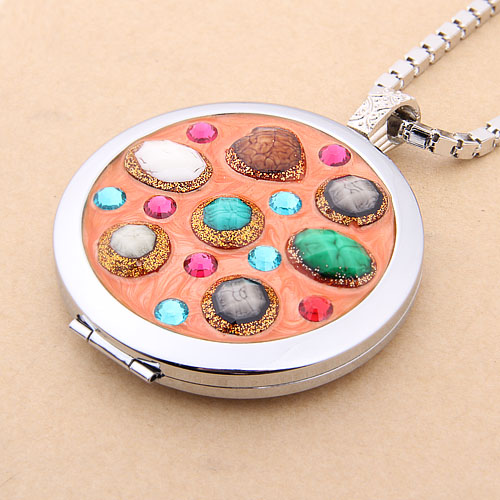 Make-up Mirror Necklaces (Sold in per package of 10 pcs,assorted colors)