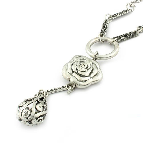 Retro Necklace Rose (Sold in per package of 20pcs,assorted colors)