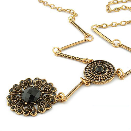 Retro Necklace Flower (Sold in per package of 20pcs,assorted colors)