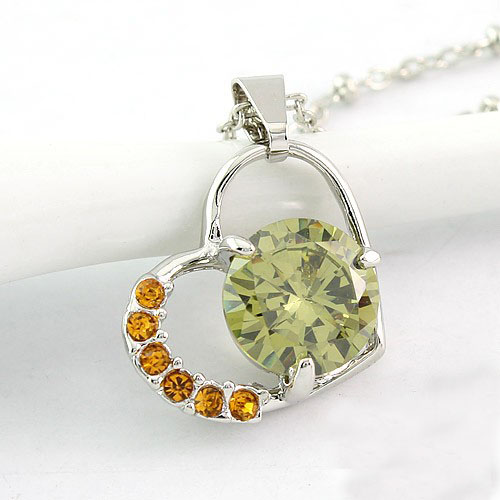 Zircon Necklaces (Sold in per package of 15pcs, assorted colors)