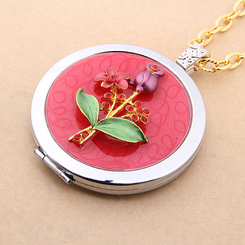 Make-up Mirror Necklaces (Sold in per package of 8pcs,assorted colors)