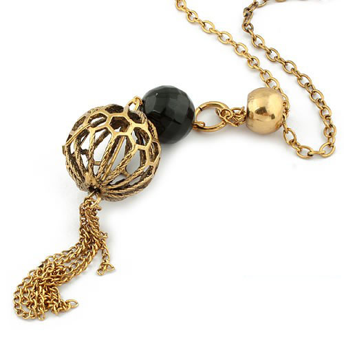 Retro Necklace Crystal Ball (Sold in per package of 20pcs,assorted colors)