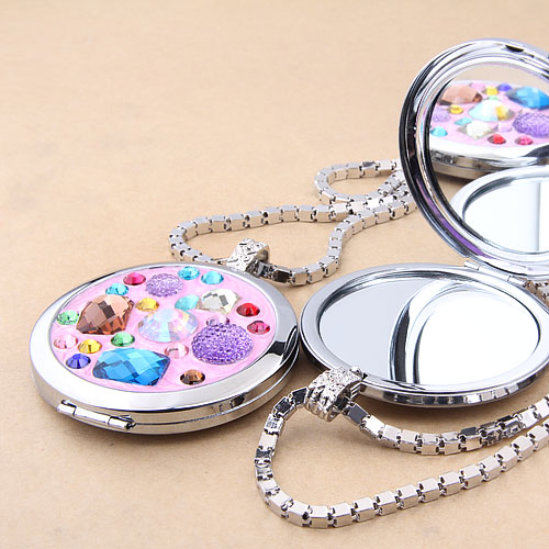 Make-up Mirror Necklaces (Sold in per package of 10pcs,assorted colors)