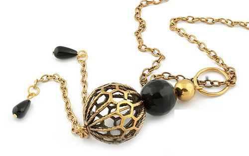 Retro Necklace Crystal Ball (Sold in per package of 20pcs,assorted colors)